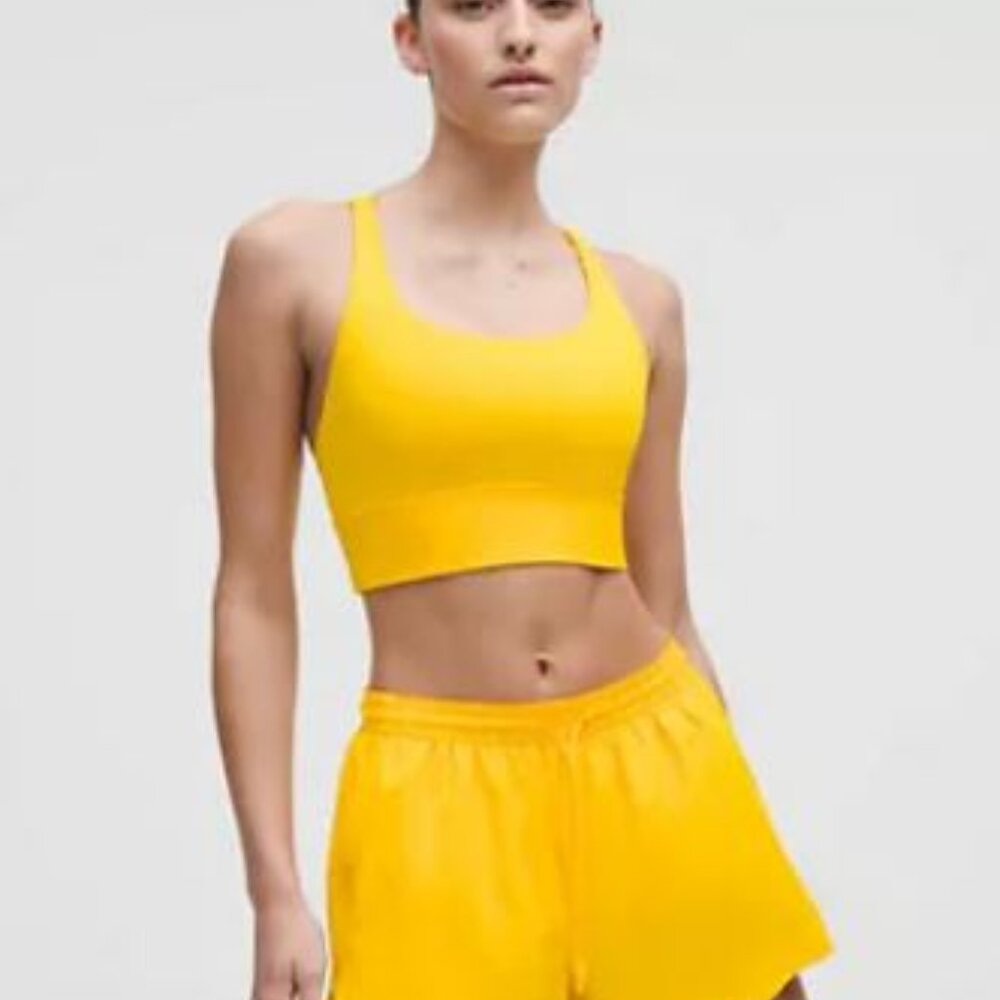 lululemon Energy Longline Bra - Yellow